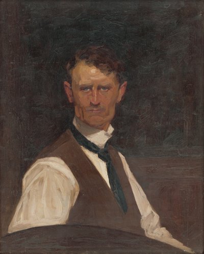 Selbstporträt in einem weißen Hemd von Eduard Putra